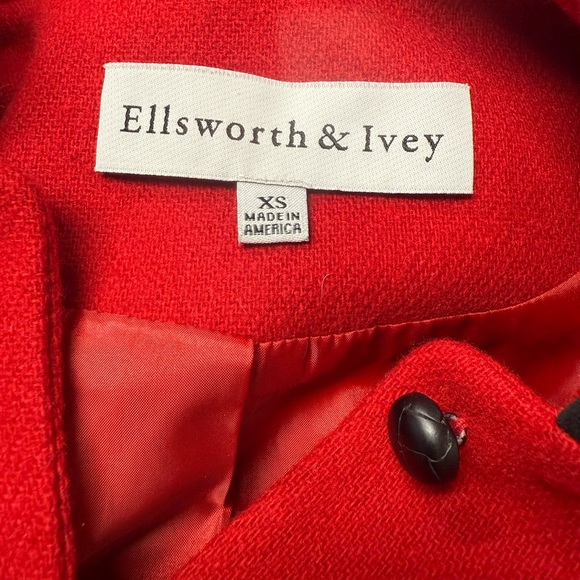 Ellsworth & Ivey Size XS Wool Cape w Suede Stand-Up Collar • Gorgeous - Picture 5 of 10